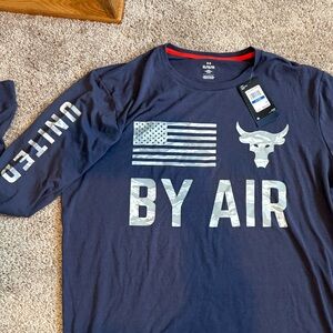 Under Armour Blue Long Sleeve Tee with Graphic